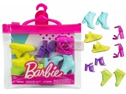 Взуття для ляльки Барбі, комплект з 5 пар чобіт, сандалій, кросівок HBV30