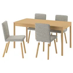 IKEA TONSTAD / TONSTAD(495.967.20) Стіл та 4 стільці, іміту. Dębu/viarp beige/brown imit. дуб
