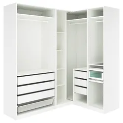 IKEA PAX(495.907.23) кутовий гардероб, білий