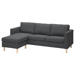 IKEA PÄRUP(295.142.83) 3-х диван з шезлонгом, Антрацит кельгі