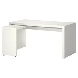 IKEA MALM (702.141.92) Письмовий стіл з висувною панеллю, коричнева пляма, шпон