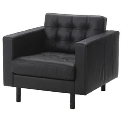IKEA LANDSKRONA(094.441.87) Крісло, Grann / Bomstad чорний / дерево / чорний