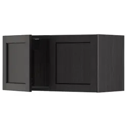 IKEA METOD (994.658.54) навісна шафа / 2 двер, чорний / Lerhyttan чорний тонований