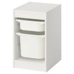 IKEA TROFAST(895.732.41) Полиця з контейнерами, білий/білий