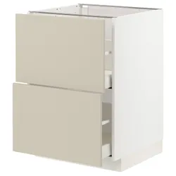 IKEA METOD / MAXIMERA(494.266.00) sz stj 2fr / 2in szu, білий / Havstorp бежевий