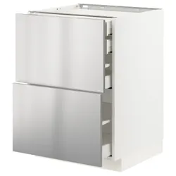 IKEA METOD / MAXIMERA(093.298.56) sz stj 2fr / 2n / wed / w szu, білий / Vårsta нержавіюча сталь