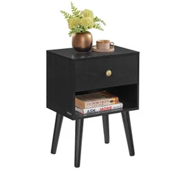 Стола з ліжка з шухлядою та відкритою полицею