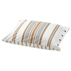 IKEA LAPPDUNÖRT(605.264.34) наволочка, білий/коричневий/смугастий