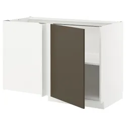 IKEA METOD(495.582.47) кутова шафа з полицею, білий/Хавсторп коричнево-бежевий