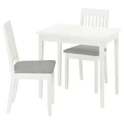 IKEA NÄSINGE / NÄSINGE(595.969.32) Стіл та 2 стільці, білий/білий бежевий
