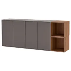 IKEA EKET(294.927.47) комбінування навісних шаф, темно-сірий/горіх