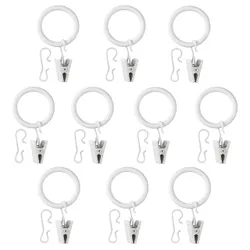 IKEA Гардинні кільця із затиском і гачком SYRLIG (ІКЕА СИРЛИГ) 402.240.98