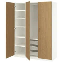 IKEA PAX / TONSTAD(595.667.27) Комбінація гардеробу, Білий/Окл Дуб