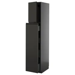 IKEA METOD / KNIVSHULT(795.892.33) SZA WYSIE Z 1DRZ/4SZU, Чарнозарій/upplöv матовий антрацит