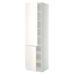 IKEA METOD(294.549.48) висока шафа з полицями / 2 двер, білий/Veddinge білий