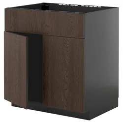 IKEA METOD(195.897.59) Гардероб Сток 2DRZ/FR, Blackoszary/Brown Sinarp