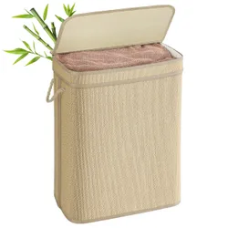 Бамбуковий пральний кошик 90 л.