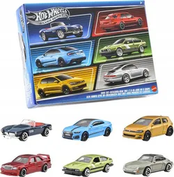 Набір машинок HOT WHEELS SILVER SERIES у європейському стилі, 6 штук, JBY79