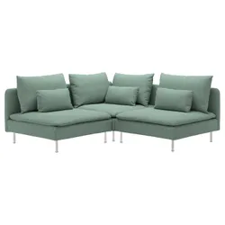IKEA SÖDERHAMN(694.306.15) 3-місний кутовий диван, Таллміра світло-зелений