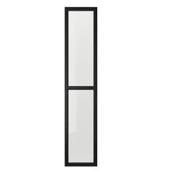 IKEA OXBERG(504.773.68) Скляні двері, чорна імітація дуб