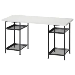 IKEA LAGKAPTEN / SPÄND(595.638.56) стіл, білий/чорний