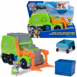 PAW PATROL ROCKY Сміттєвоз ДЕЛЮКС РЯТУВАЛЬНИЙ АВТОМОБІЛЬ З ФІГУРКОЮ ТА АКСЕСУАРАМИ