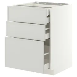 IKEA METOD / MAXIMERA(896.049.35) sz stj 3fr/2n/wd/w sz, білий/Aspudden світло-сірий