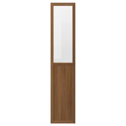IKEA OXBERG(305.087.09) панельні/скляні двері, коричневий горіх
