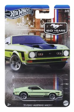 СРІБНА СЕРІЯ HOT WHEELS 60 років Ford Mustang 3/5 '71 Ford Mustang Mach 1 JBY52