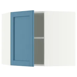 IKEA METOD(896.002.68) Кутовий настінний шафа з полками, Biały/Lerhyttan Blue