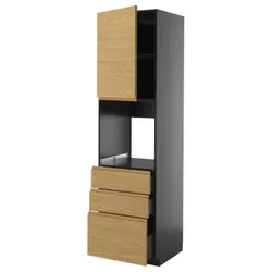 IKEA METOD / KNIVSHULT(895.868.75) шафи wy n pek/drz/3 смоктати, Czarnoszary/Voxtorp imit. дуб