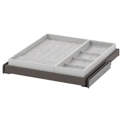 IKEA KOMPLEMENT(694.370.56) висувна полиця зі вставкою, темно-сірий/світло-сірий