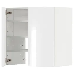 IKEA METOD(495.052.68) шафа з витяжкою та полицею/дверями, білий/Ringhult світло-сірий
