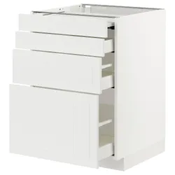 IKEA METOD / MAXIMERA(194.334.71) шафа з висувною стільницею / 3 шухляди, білий / Stensund білий