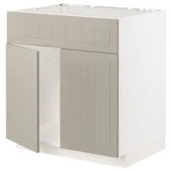 IKEA METOD(894.600.79) шафа сто мийка 2дрз/фр, білий / Stensund beige