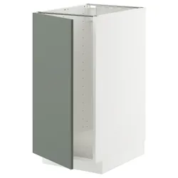 IKEA METOD(495.660.73) шафа під раковину/сортування сміття, білий/Nickebo матовий сіро-зелений