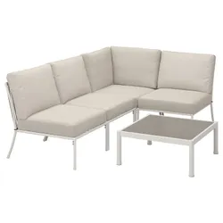 IKEA SEGERÖN(095.776.91) Меблевий набір 3-х осіб, Зовнішній білий/бежевий/frösön/duvholmen бежевий