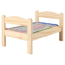 IKEA DUKTIG(505.892.24) лялькове ліжечко, соснова/багатокольорова