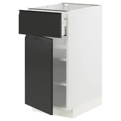 IKEA METOD / MAXIMERA(694.929.86) шафа ящики/двері, білий/Upplöv матовий антрацит