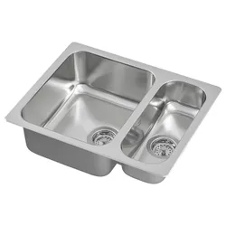 IKEA HILLESJÖN(491.406.31) Врізна мийка 1,5 чаші, нержавіюча сталь