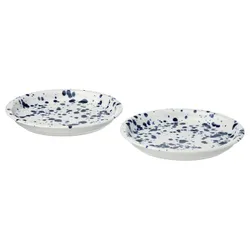 IKEA SILVERSIDA(705.656.94) тарілка, візерунок/синій