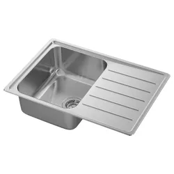 IKEA VATTUDALEN(691.581.68) врізна раковина, 1 чаша зі зливом, нержавіюча сталь