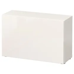 IKEA BESTÅ(490.467.04) шафа з дверима, білий / Selsviken глянцевий / білий