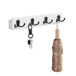 Бамбуковий вішак для одягу з білою полицею