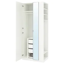 IKEA PAX / FORSAND/ÅHEIM(896.235.33) комбінований гардероб, біле дзеркало/біл