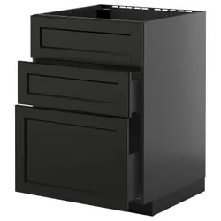 IKEA METOD / KNIVSHULT(195.878.64) SZ ZL+3FR/2SZU, Чорноззюр/Лерхіттан забарвлюється чорним кольором