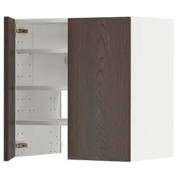 IKEA METOD(595.052.82) шафа з витяжкою та полицею/дверями, білий/синарп коричневий