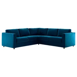 IKEA VIMLE(494.341.34) 4-місний кутовий диван, Дюпарп темно-зелено-синій