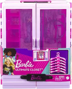 Шафа для лялькового одягу BARBIE + вішалки для лялькового одягу HJL65