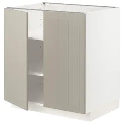 IKEA METOD(694.605.32) stj шафа / полиці / 2 двер, білий / Stensund beige